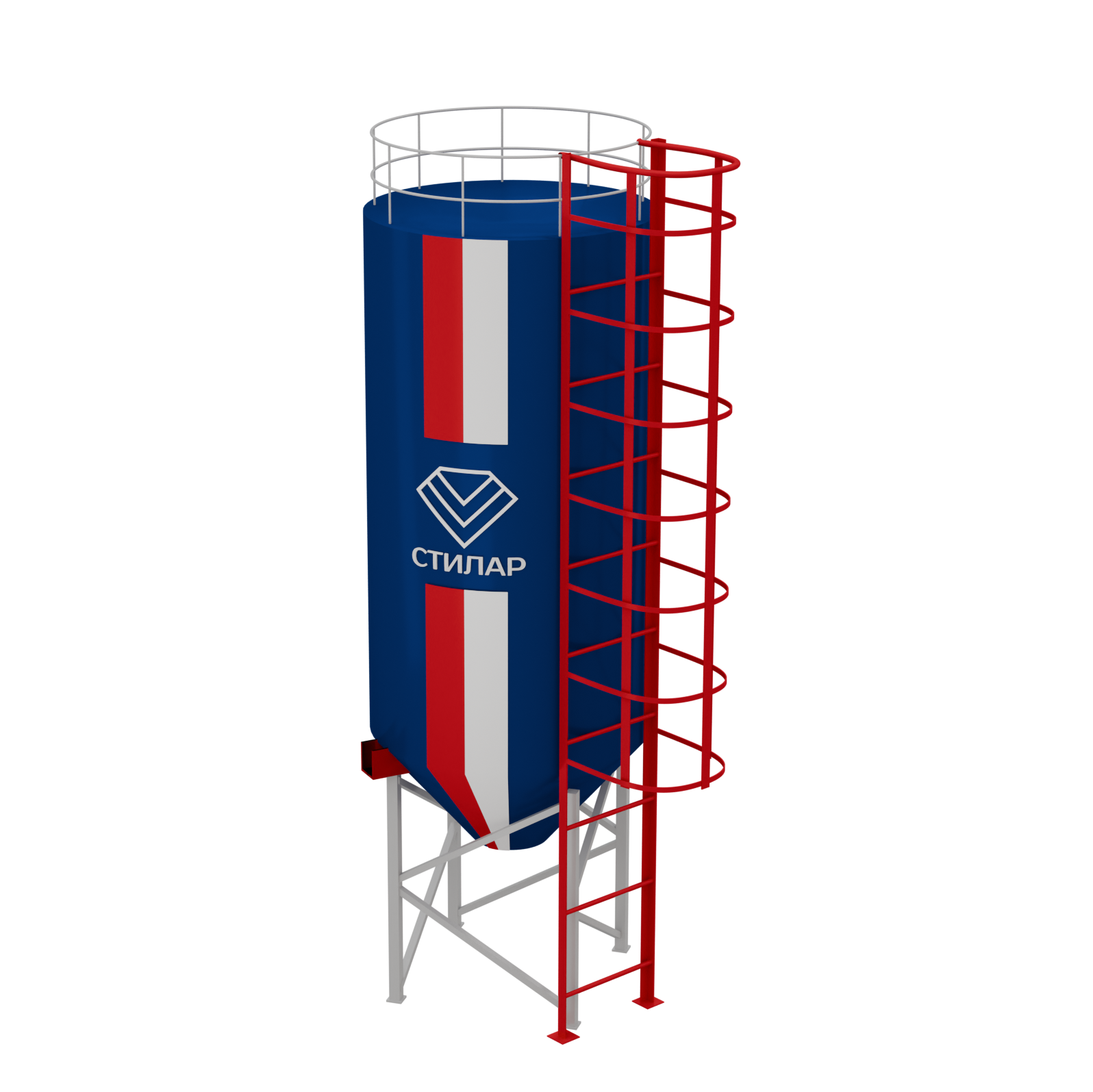 Цельносварный силос для комбикорма 60 м³ от производителя